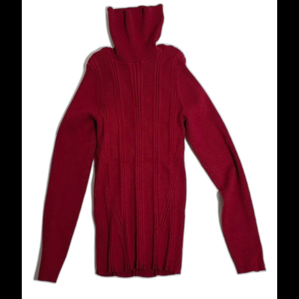 White House Black Market burgandy womens sweater L